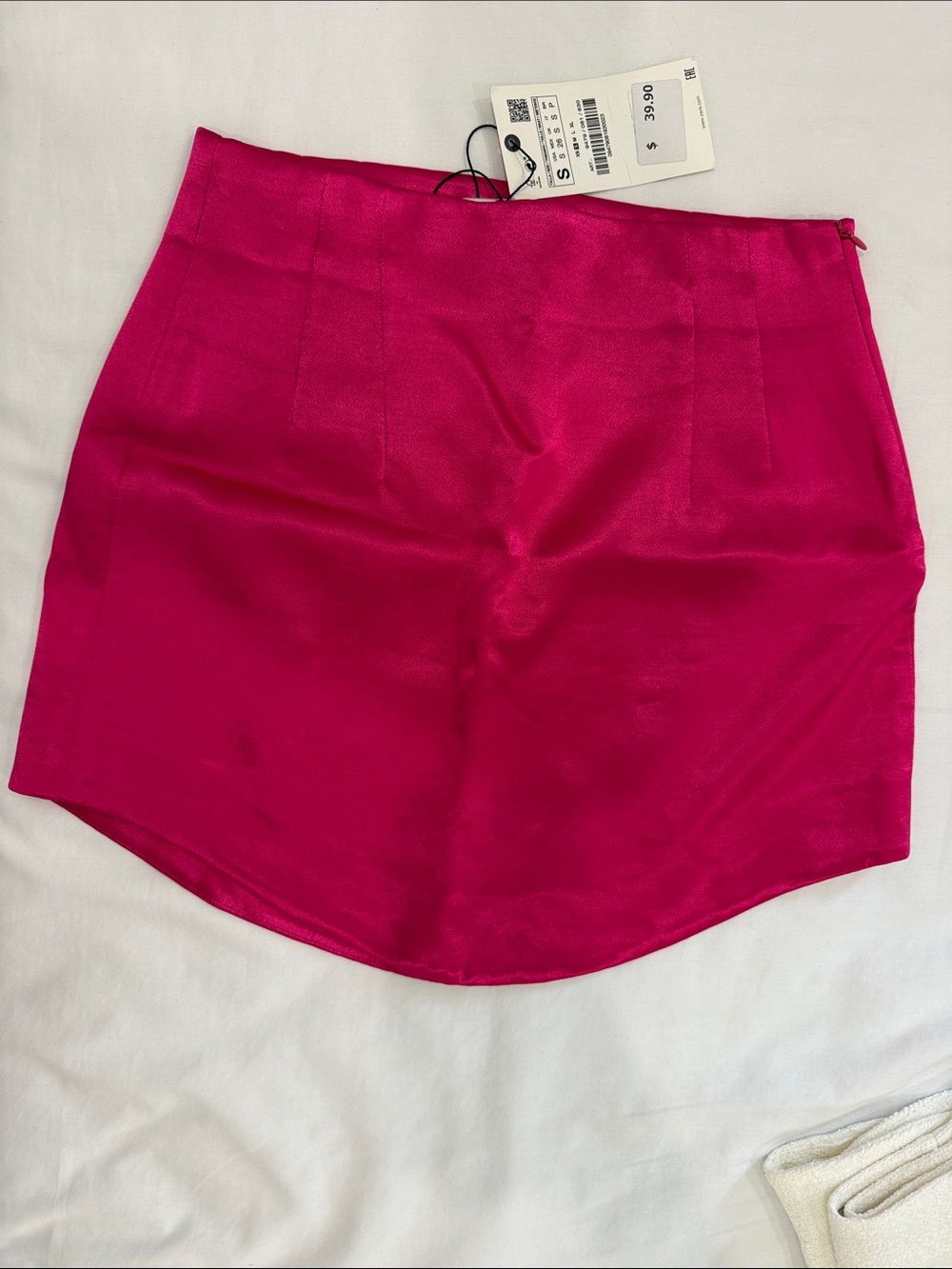 Zara Fuchsia Satin-Look Mini Skirt